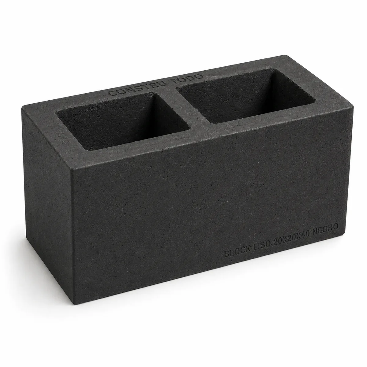 BLOCK LISO 20X20X40 NEGRO