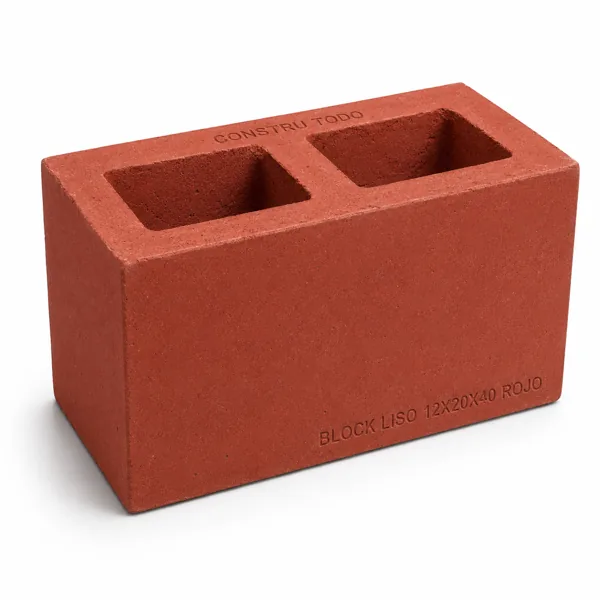 BLOCK LISO 12X20X40 ROJO