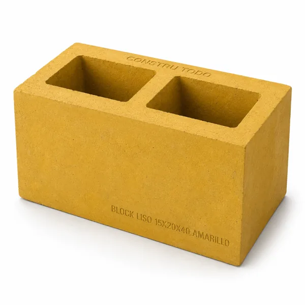 BLOCK LISO 15X20X40 AMARILLO