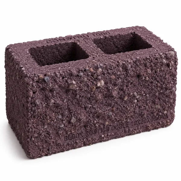 BLOCK RUSTICO DOBLE 18X20X40 UVA